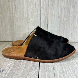 Beek By Two Birds Seagull Calf Hair Hand Made Slip On Mule Clog Womens Size 6